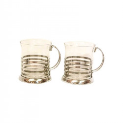 SET FOR FILTER COFFEE JUG AND 2 GLASSES INOX
